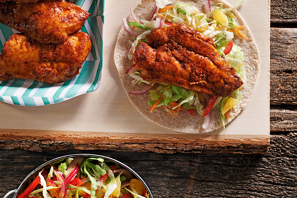 Grilled Fish Tacos with Slaw Recipe