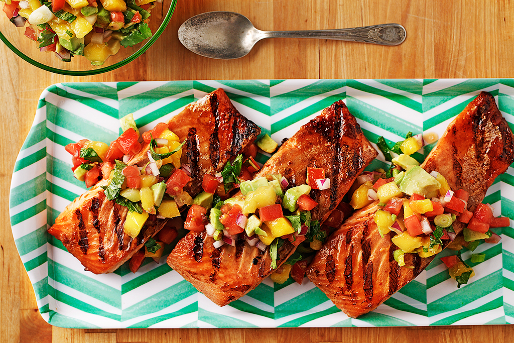 Fusion Grilled Salmon with Fruit Salsa Recipe