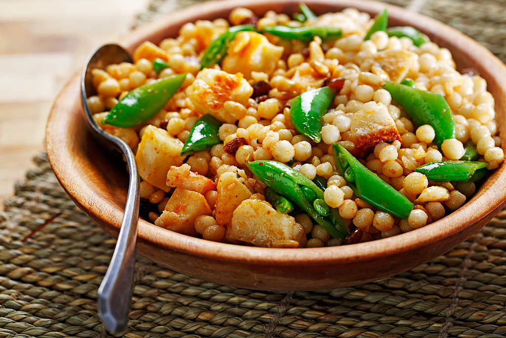 Israeli Couscous Salad with Curry Dressing Recipe