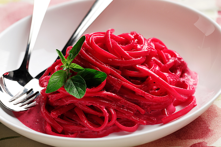 Beet Pesto Cream Linguini Recipe