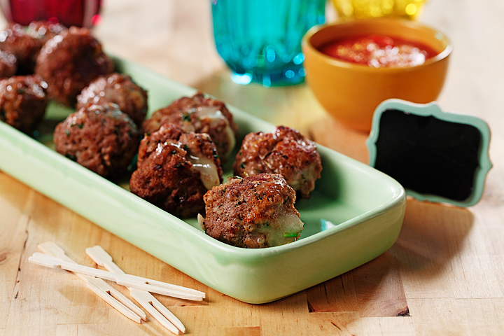 Smoked Mozzarella Stuffed Meatballs Recipe