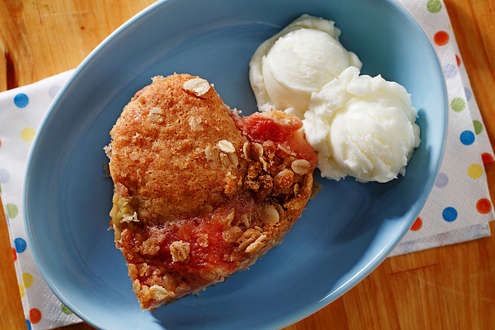 Rhubarb RIbbon Coffee Cake Recipe